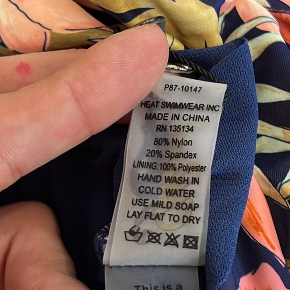 NWT Heat Womens Swimwear Tiki Beach Tankini High Waisted Two Piece Swimsuit 22W - Picture 7 of 13